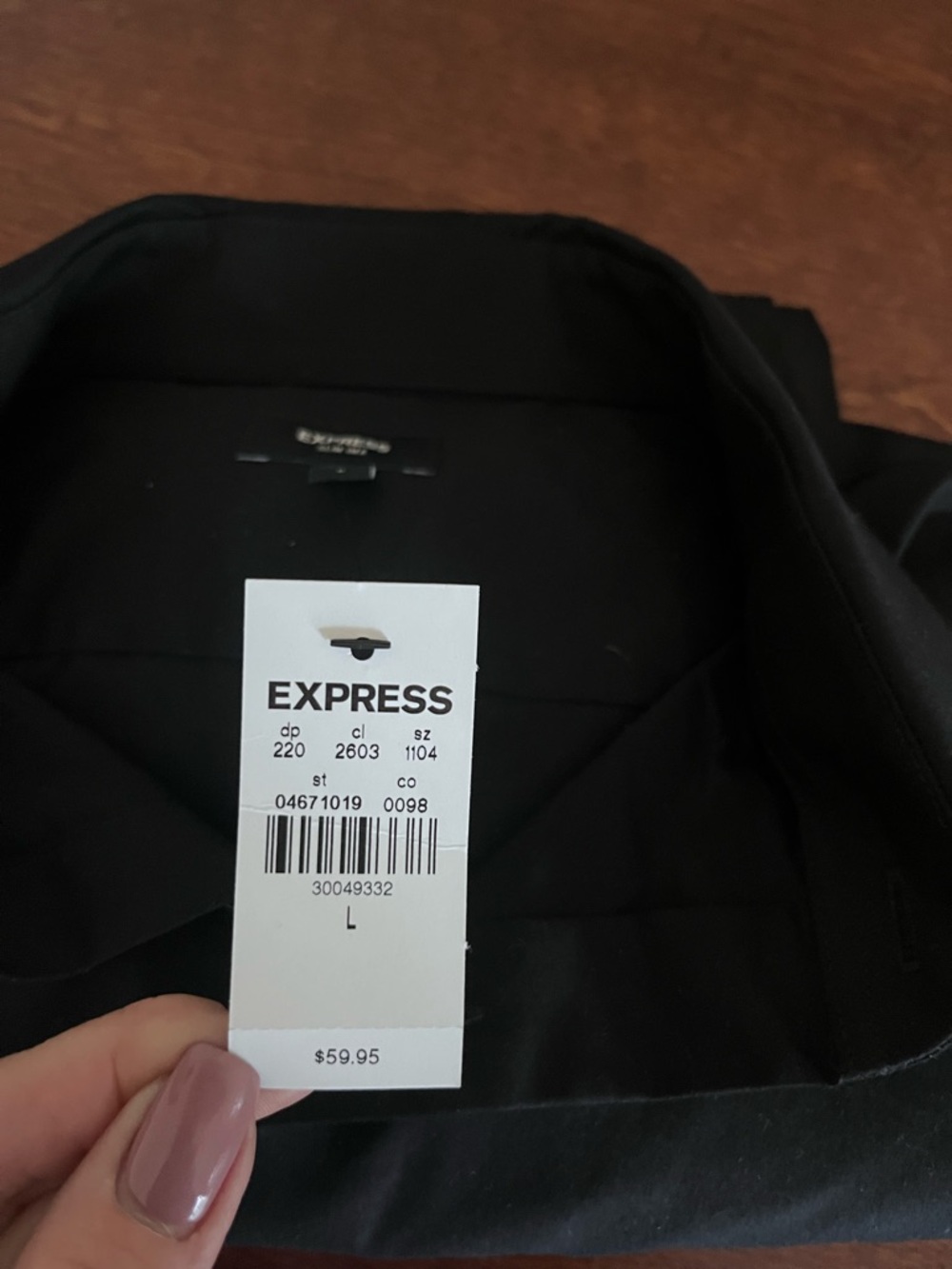 Express Men’s Black Button-Down Shirt - Black